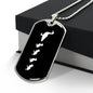 Mama Duck With 4 Ducklings v3 - Luxury Dog Tag Necklace