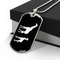 Mama Giraffe With 1 Calf v3 - Luxury Dog Tag Necklace