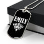 Emily v03a - Luxury Dog Tag Necklace