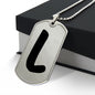 Initial L v1b - Luxury Dog Tag Necklace