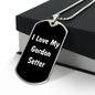 Love My Gordon Setter v6 - Luxury Dog Tag Necklace