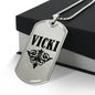 Vicki v01a - Luxury Dog Tag Necklace