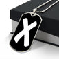 Initial X v3b - Luxury Dog Tag Necklace