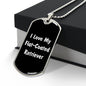 Love My Flat-Coated Retriever v6 - Luxury Dog Tag Necklace