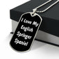 Love My English Springer Spaniel v6 - Luxury Dog Tag Necklace