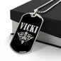Vicki v02a - Luxury Dog Tag Necklace