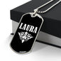 Laura v03a - Luxury Dog Tag Necklace