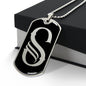 Initial S v001-22 - Luxury Dog Tag Necklace