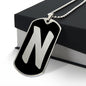 Initial N v2b - Luxury Dog Tag Necklace
