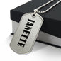Janette v01 - Luxury Dog Tag Necklace