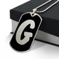 Initial G v2b - Luxury Dog Tag Necklace