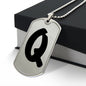 Initial Q v1b - Luxury Dog Tag Necklace