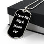 Love My Black Mouth Cur v6 - Luxury Dog Tag Necklace