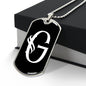 Initial G v001-23 - Luxury Dog Tag Necklace