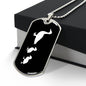 Mama Duck With 2 Ducklings v3 - Luxury Dog Tag Necklace