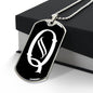 Initial Q v001-23 - Luxury Dog Tag Necklace