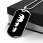 Mama Elephant With 2 Calves v3 - Luxury Dog Tag Necklace