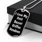 Love My Petit Basset Griffon Vendeen v6 - Luxury Dog Tag Necklace