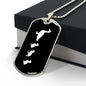 Mama Duck With 3 Ducklings v3 - Luxury Dog Tag Necklace