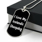 Love My Icelandic Sheepdog v6 - Luxury Dog Tag Necklace