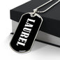 Laurel v03 - Luxury Dog Tag Necklace