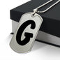 Initial G v1b - Luxury Dog Tag Necklace