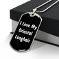 Love My Oriental Longhair v3 - Luxury Dog Tag Necklace