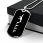 Mama Dinosaur With 4 Hatchlings v3 - Luxury Dog Tag Necklace