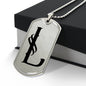 Initial L v001-21 - Luxury Dog Tag Necklace