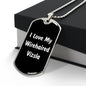 Love My Wirehaired Vizsla v6 - Luxury Dog Tag Necklace