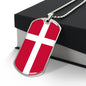 Danish Flag - Luxury Dog Tag Necklace