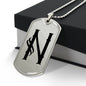 Initial N v001-21 - Luxury Dog Tag Necklace