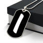Initial I v3b - Luxury Dog Tag Necklace