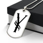 Initial Y v001-24 - Luxury Dog Tag Necklace