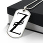 Initial Z v001-24 - Luxury Dog Tag Necklace
