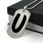 Initial U v1b - Luxury Dog Tag Necklace