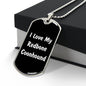 Love My Redbone Coonhound v6 - Luxury Dog Tag Necklace