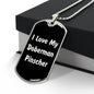 Love My Doberman Pinscher v6 - Luxury Dog Tag Necklace