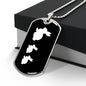 Mama Rabbit With 2 Kittens v3 - Luxury Dog Tag Necklace