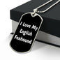 Love My English Foxhound v6 - Luxury Dog Tag Necklace