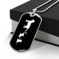 Mama Cat With 2 Kittens v3 - Luxury Dog Tag Necklace