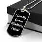 Love My German Wirehaired Pointer v6 - Luxury Dog Tag Necklace