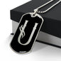 Initial U v001-22 - Luxury Dog Tag Necklace
