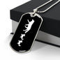 Mama Wolf With 2 Pups v3 - Luxury Dog Tag Necklace