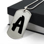 Initial A v1b - Luxury Dog Tag Necklace
