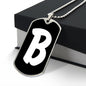 Initial B v3b - Luxury Dog Tag Necklace