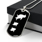 Mama Penguin With 2 Chicks v3 - Luxury Dog Tag Necklace