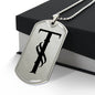 Initial T v001-21 - Luxury Dog Tag Necklace
