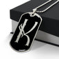 Initial K v001-22 - Luxury Dog Tag Necklace