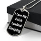 Love My Polish Lowland Sheepdog v6 - Luxury Dog Tag Necklace